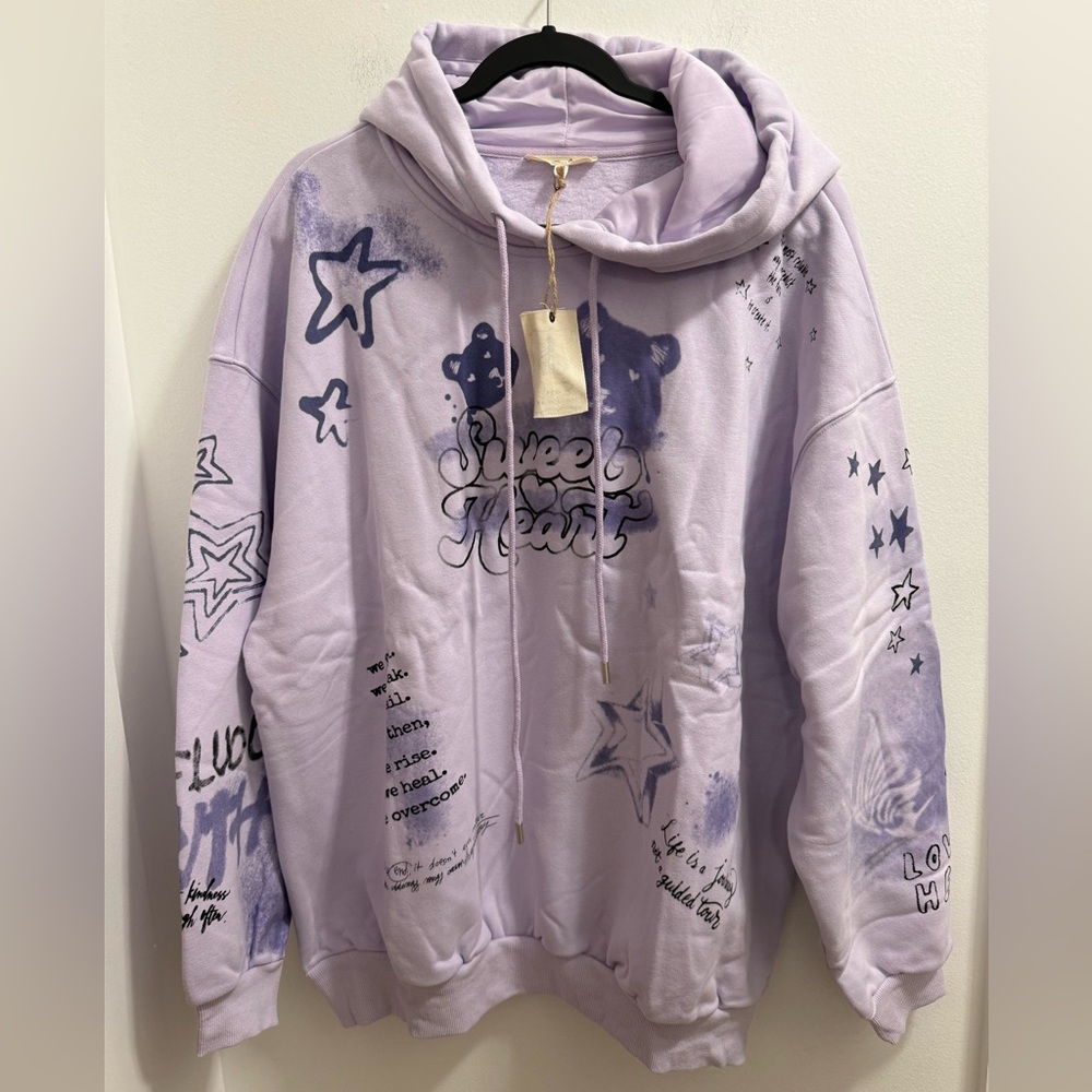 Sweet Heart Lavender Hoodie